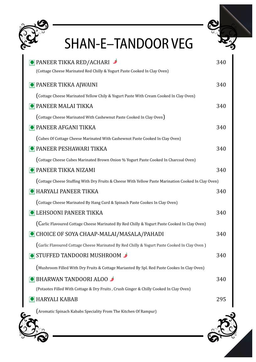 Silver Spoon Restaurant menu