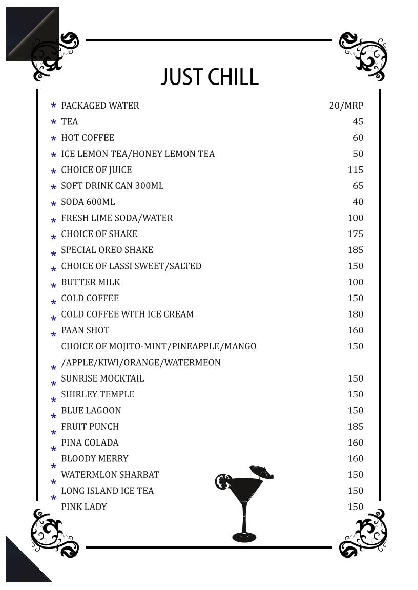Silver Spoon Restaurant menu