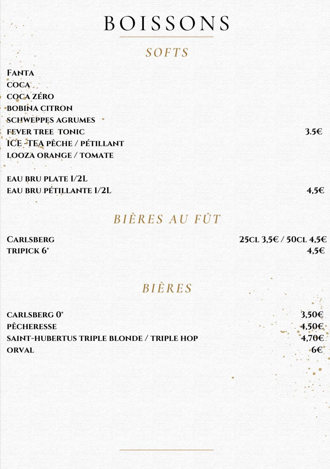 Menu de Simplement Restaurant