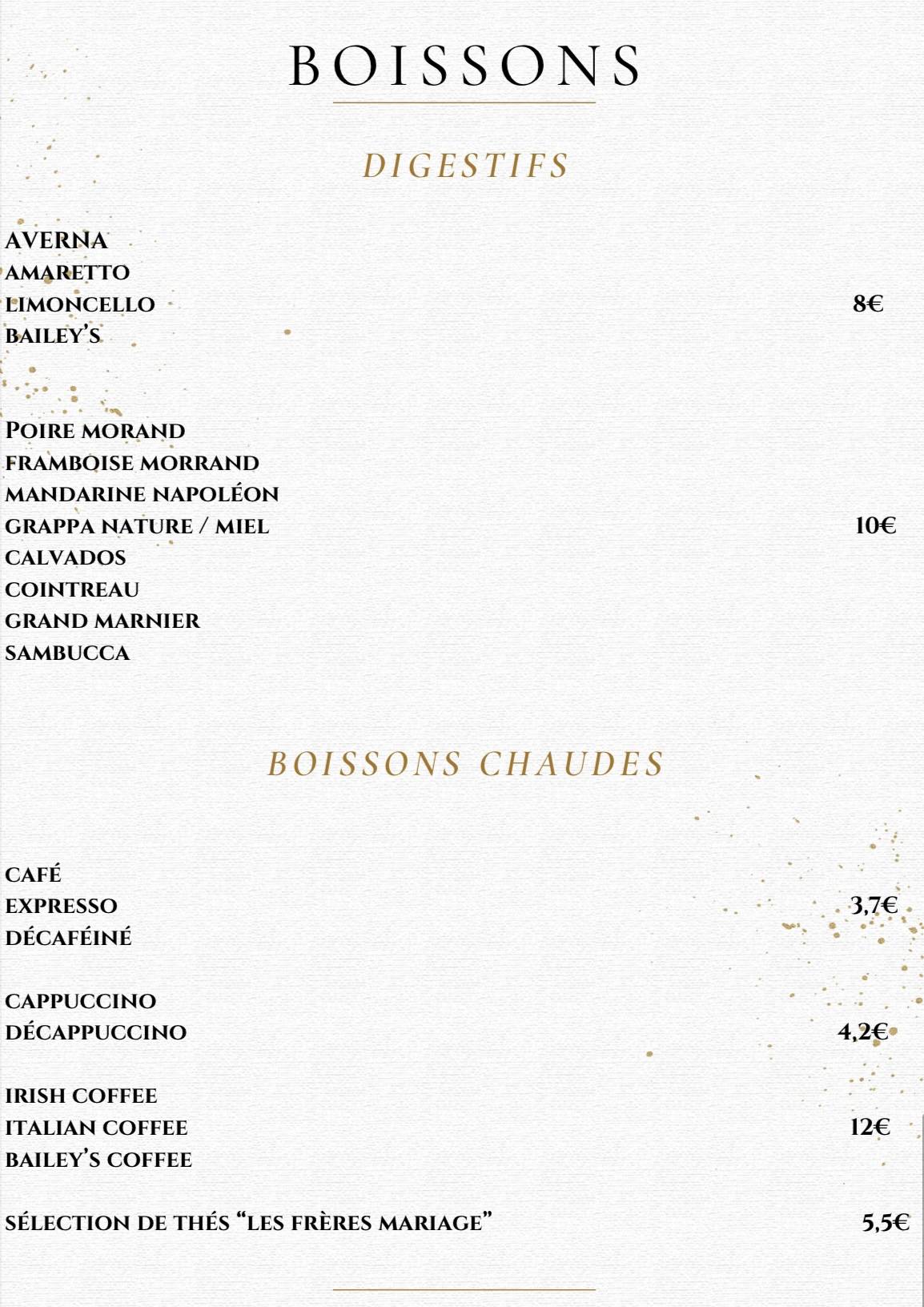 Menu de Simplement Restaurant