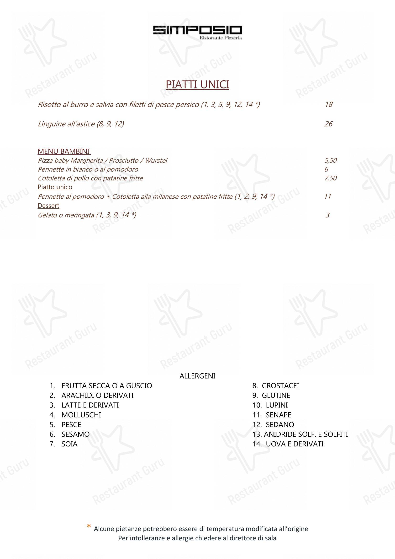 Menu per Simposio in Inverigo