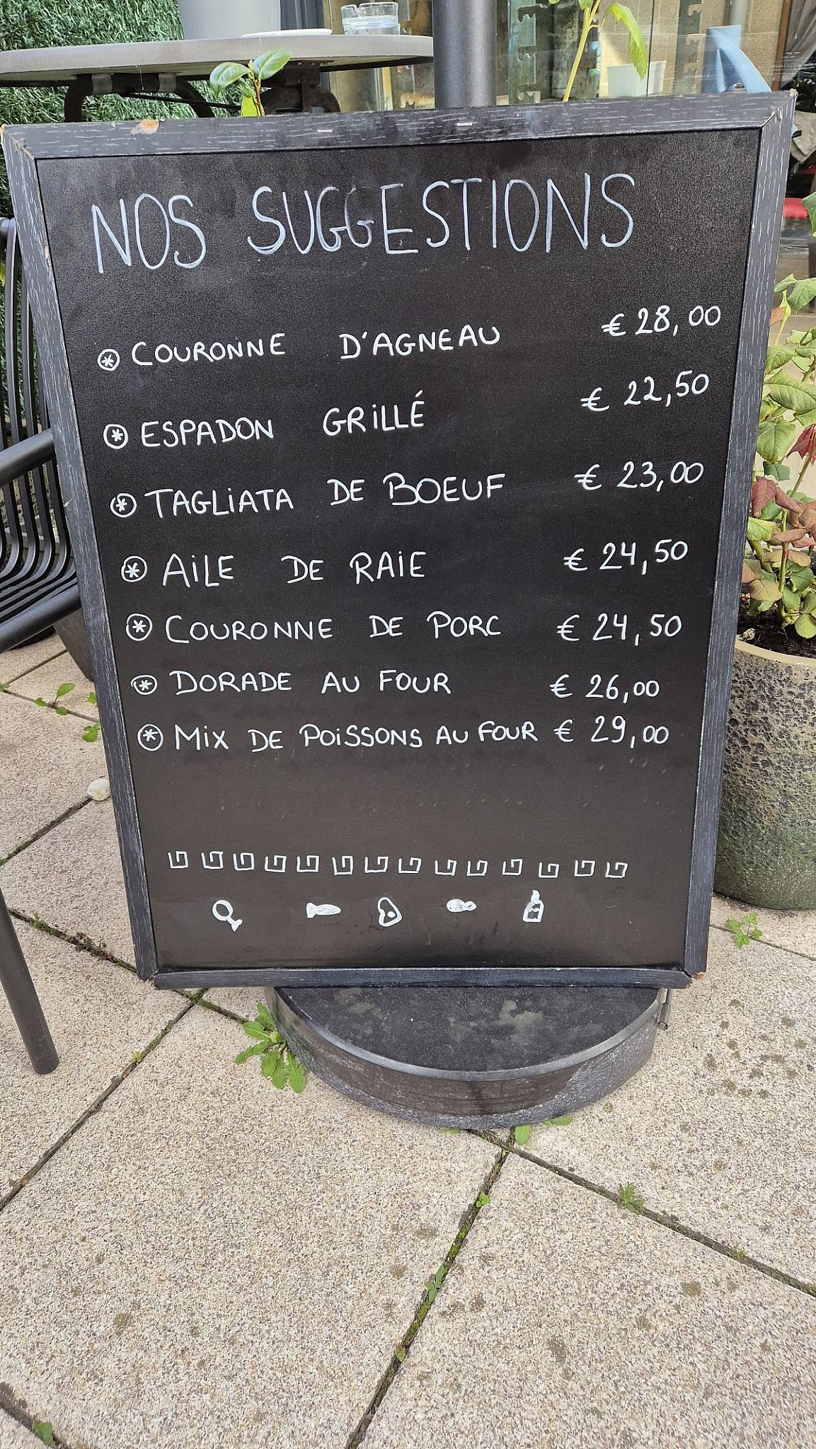 Menu de Brasserie Mykonos