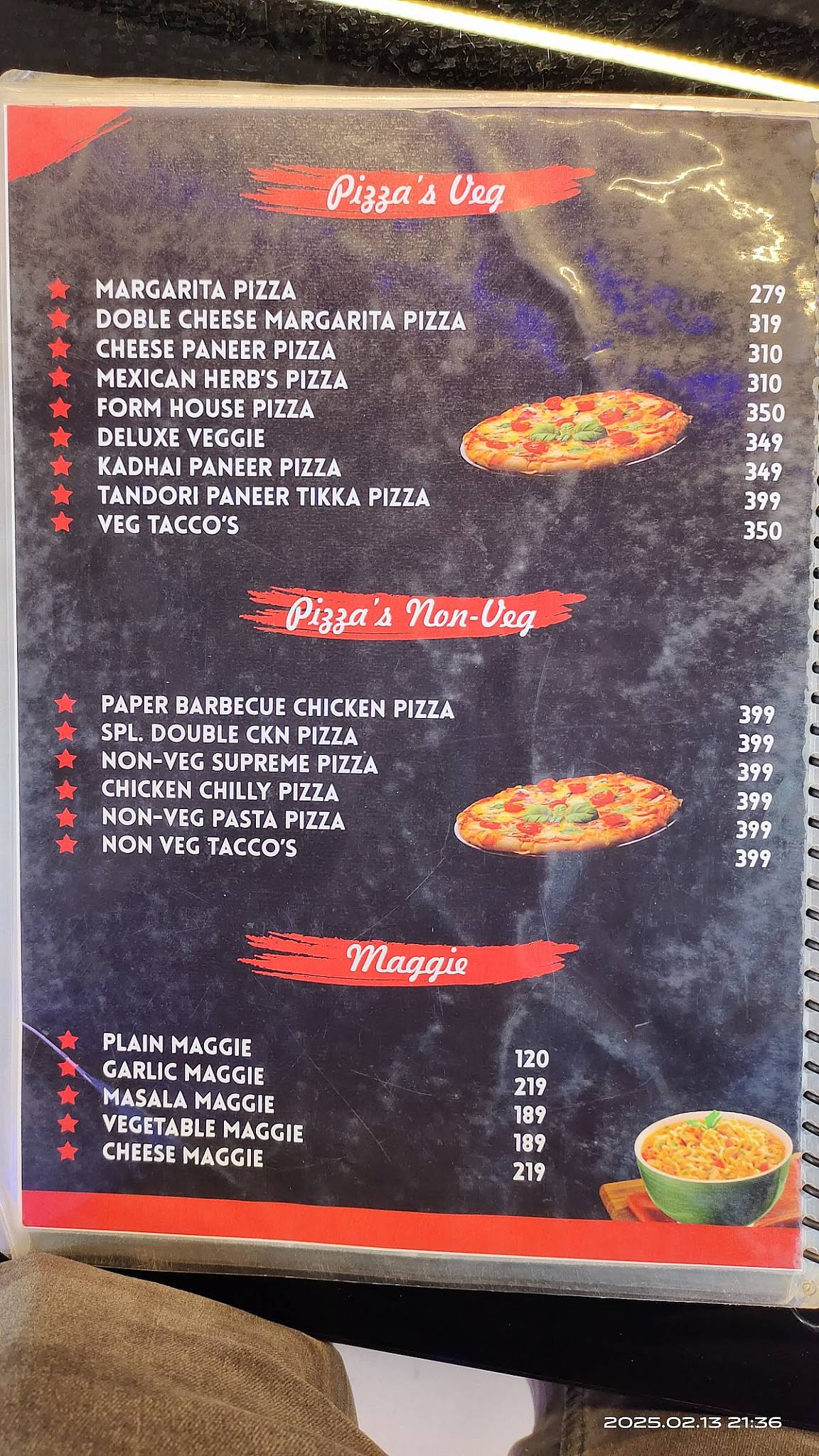 Sky Garden Roof top cafe menu