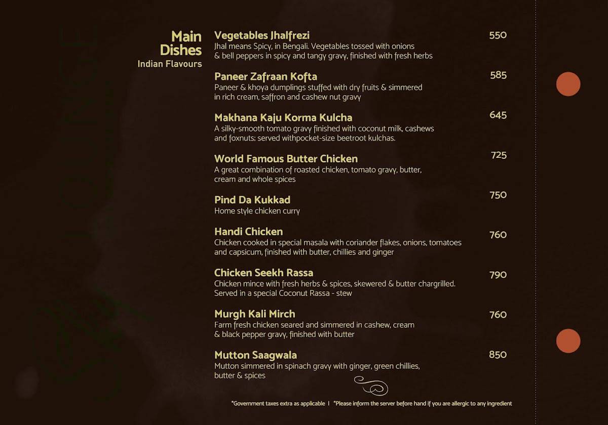 Sky Lounge Cafe' & Restaurant menu