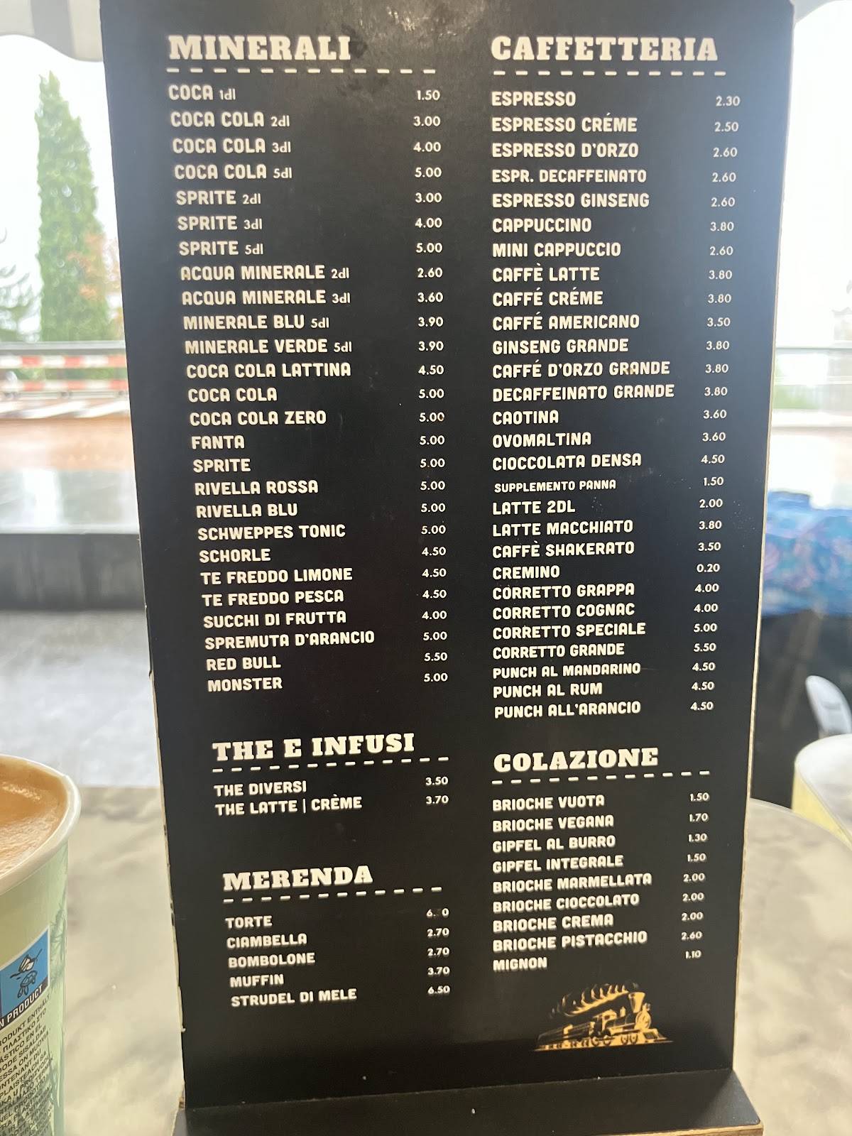 Menu di Snack Bar Binario 