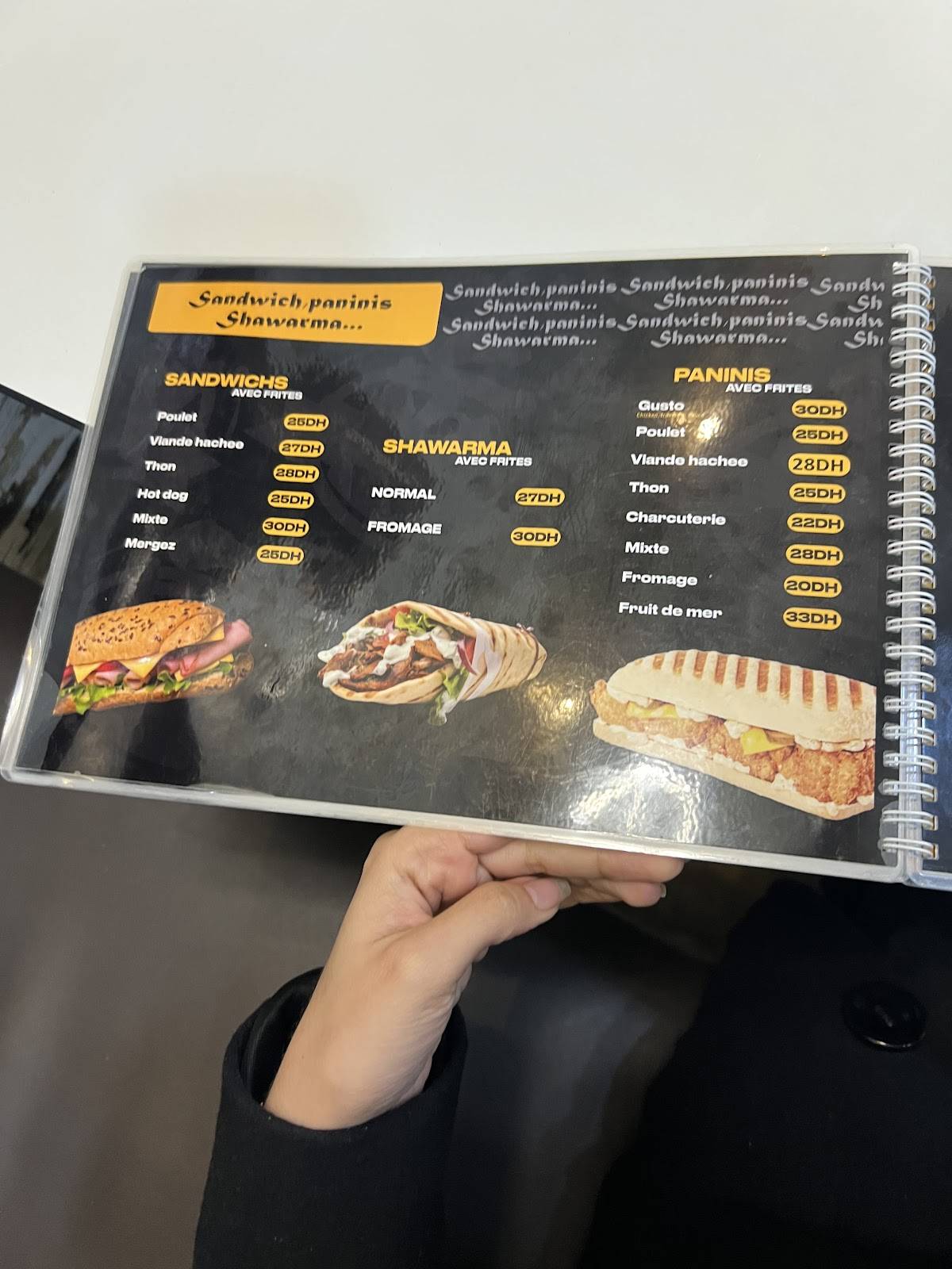 Menu de Tasty Chicken