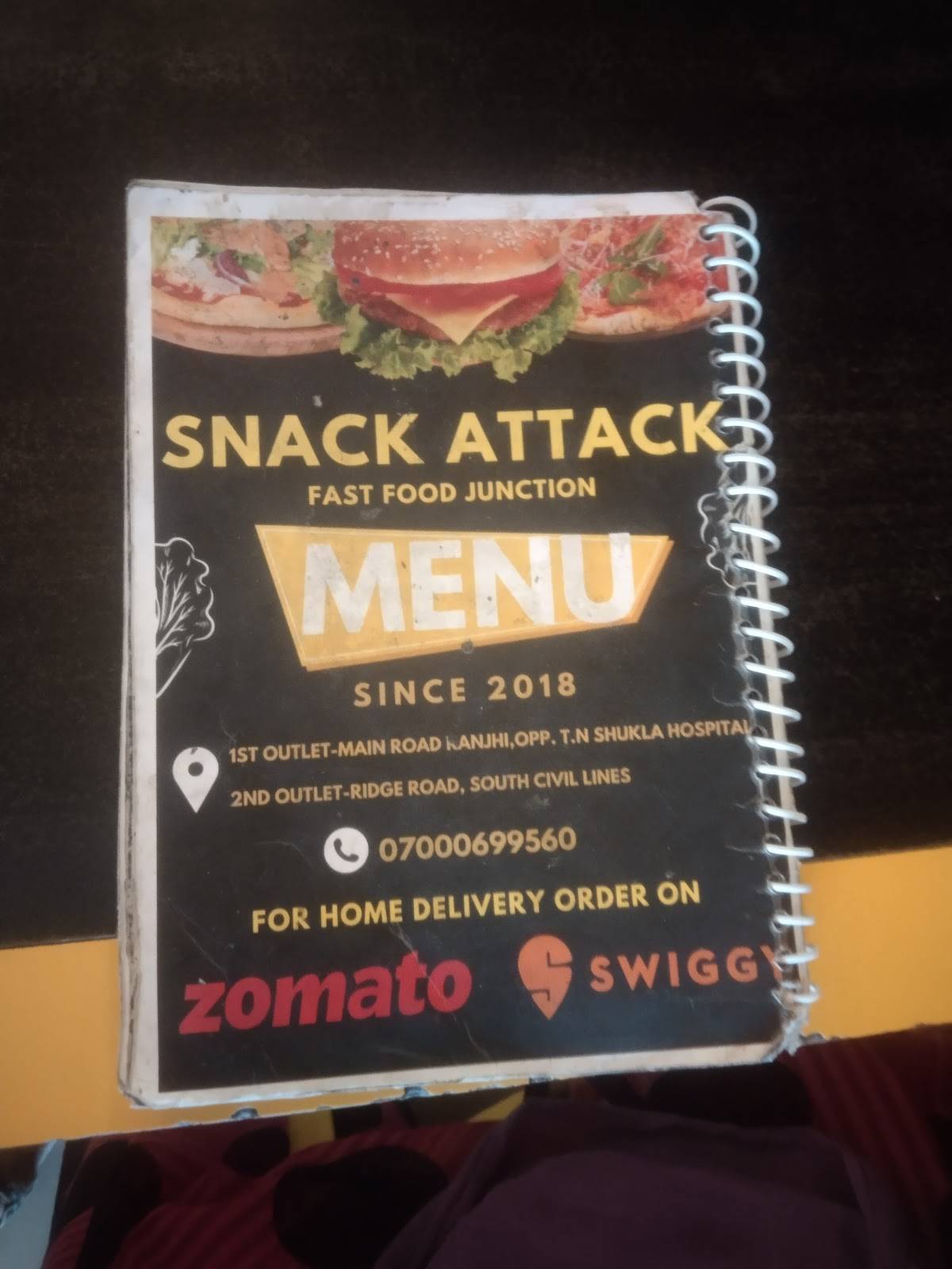 Snack attack Fast Food Junction menu