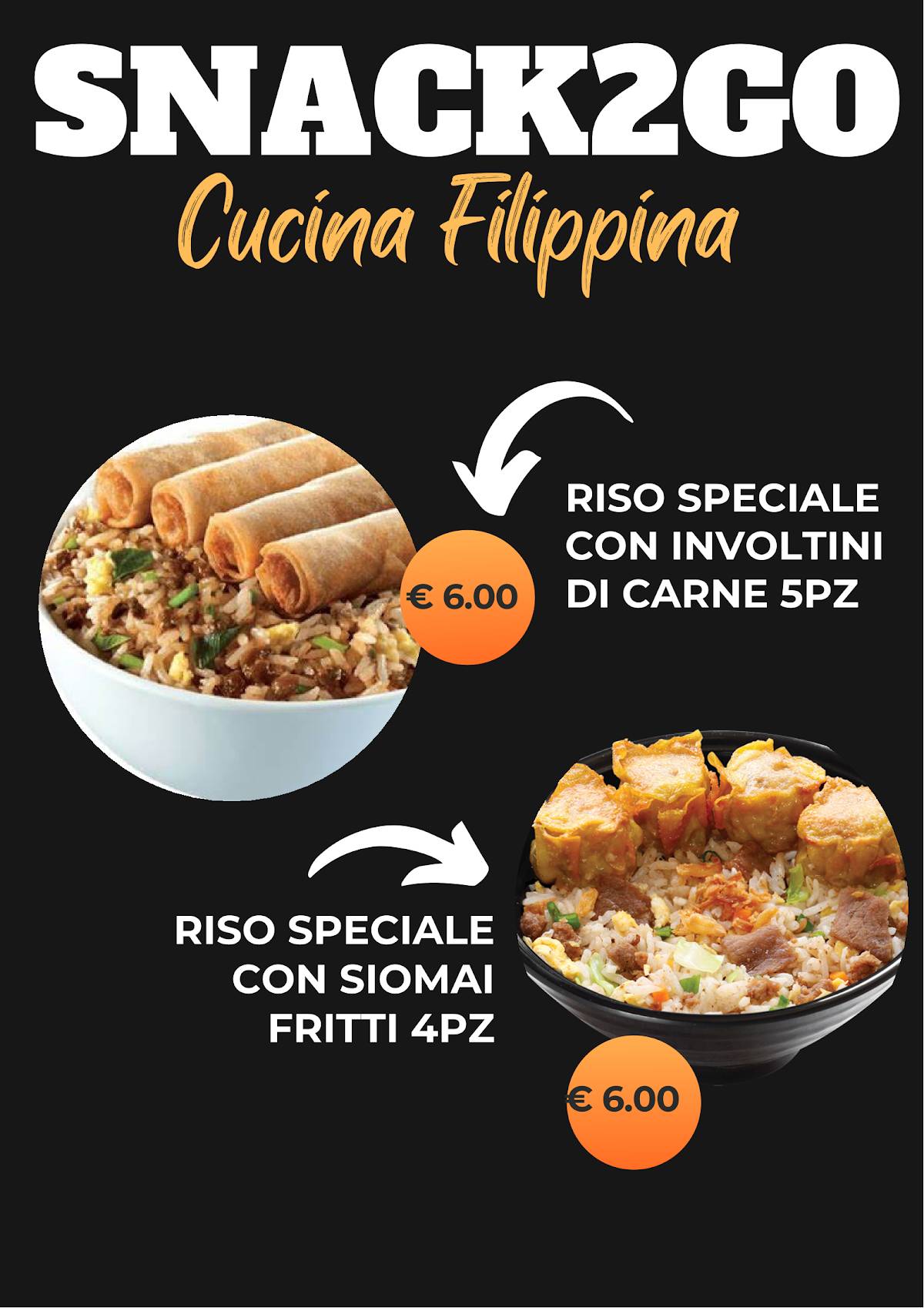 Menu di Snack2Go 