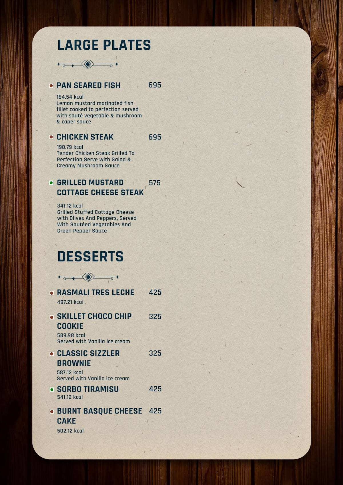Sorbo menu