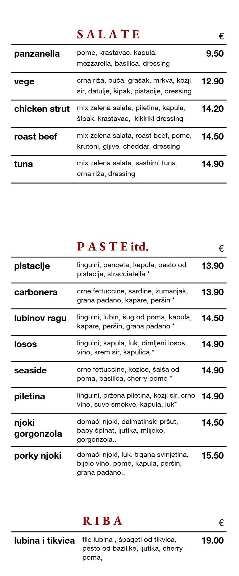 Menu di Soul 