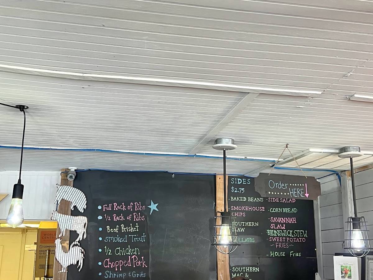 Menu at Southern Appalachian Smokehouse BBQ, Lavonia