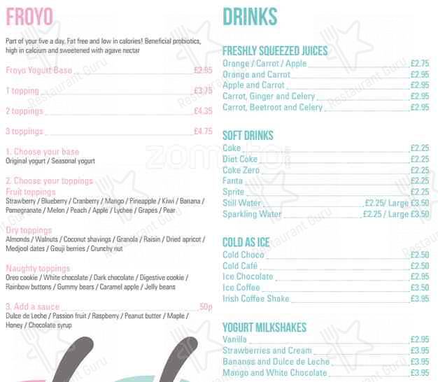 Soyo menu