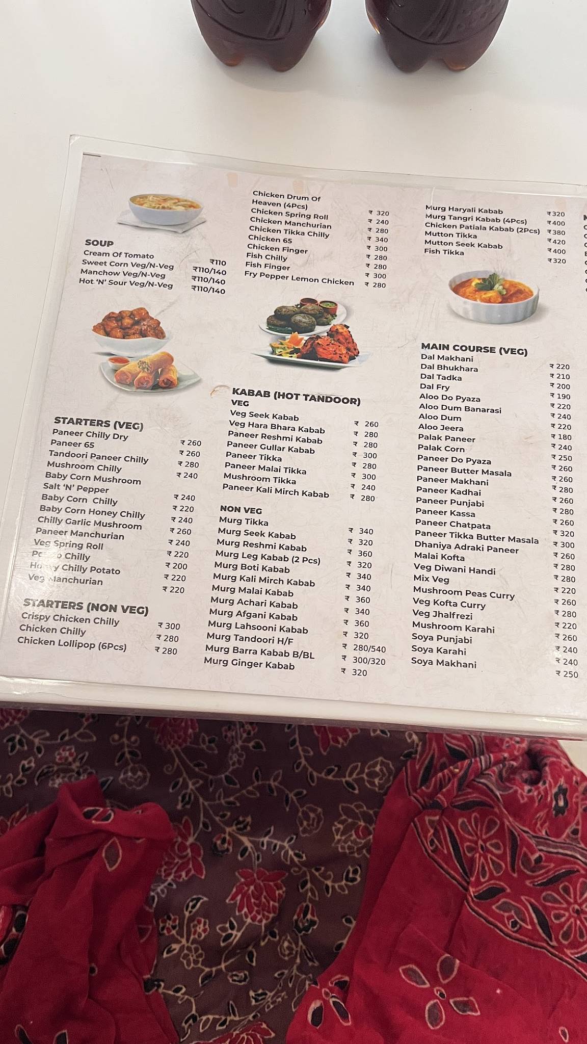 Spice Roots menu