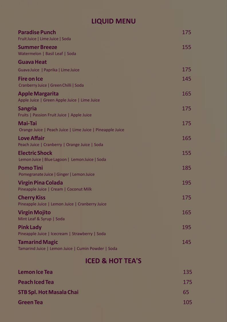 Spill D beans menu