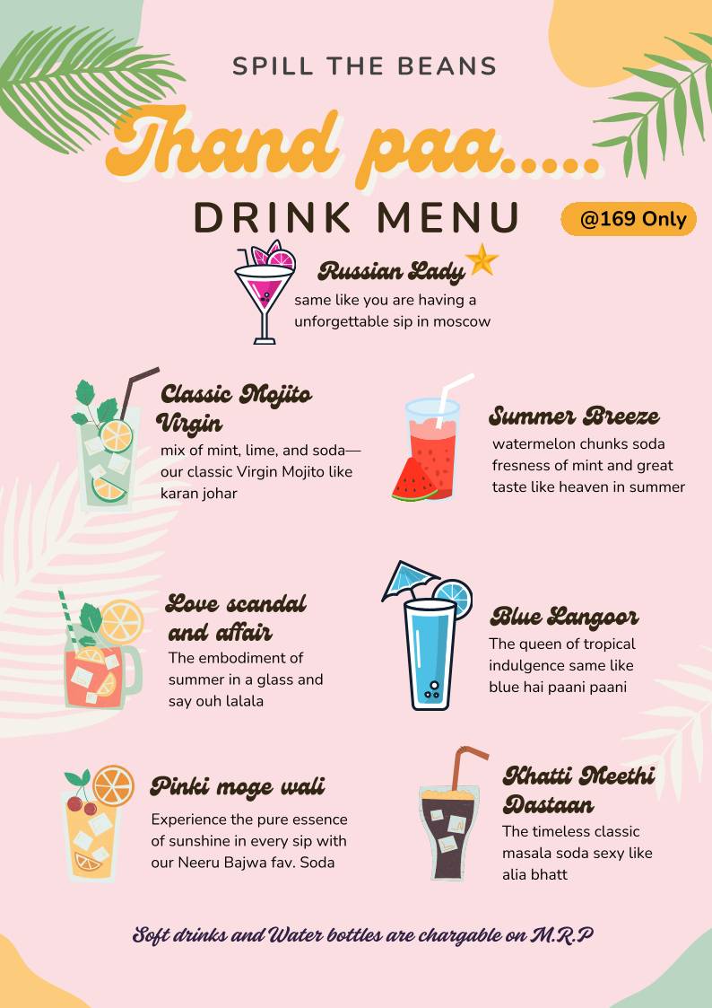 Spill D beans menu