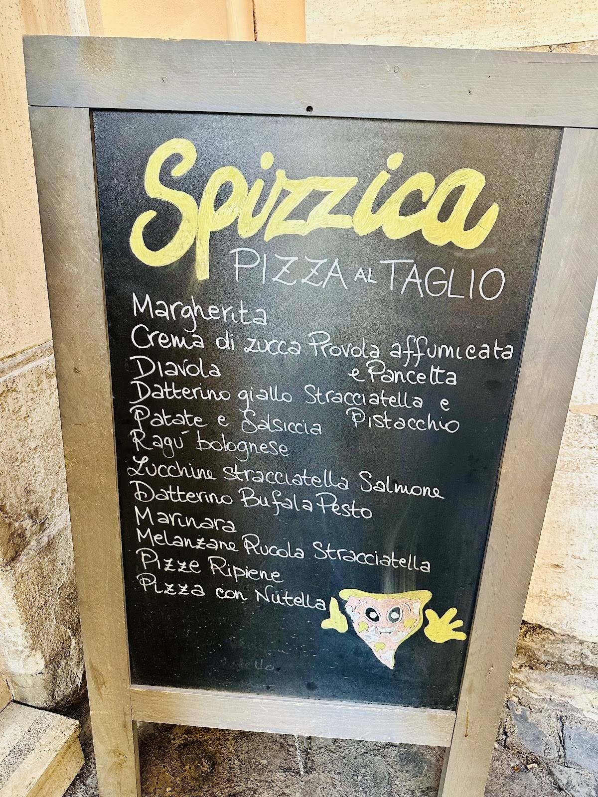 Menu di Spizzica Roma - Pizza al Taglio 