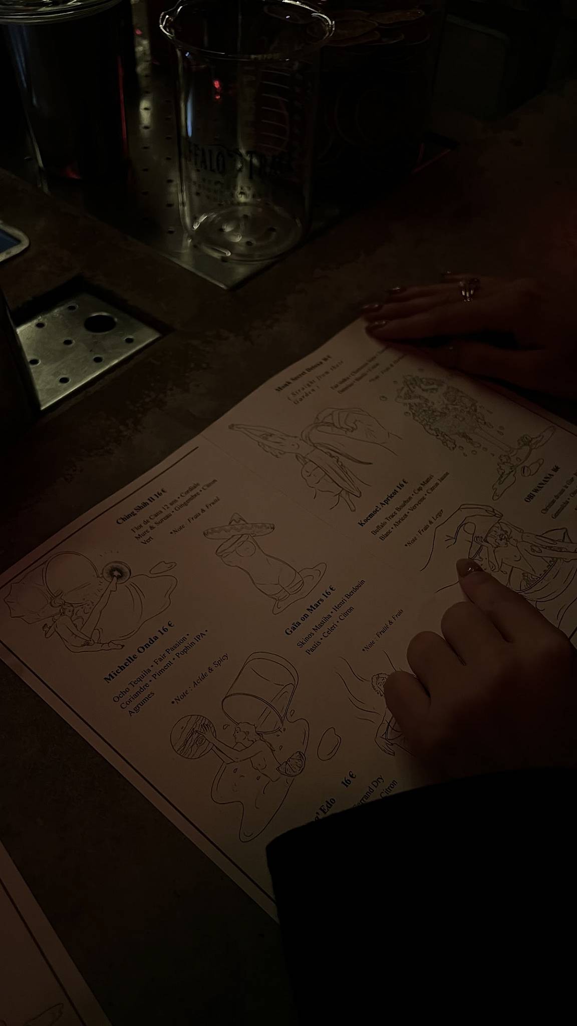 Menu de Spootnik Klub