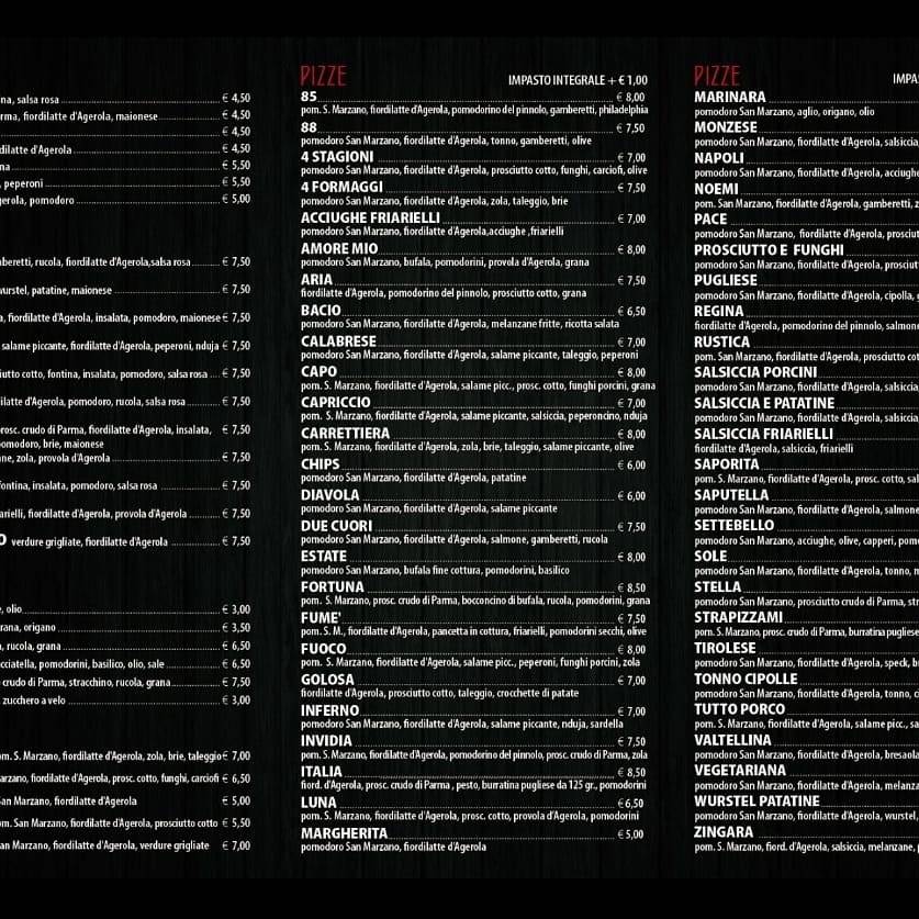 Menu di Strapizzami 