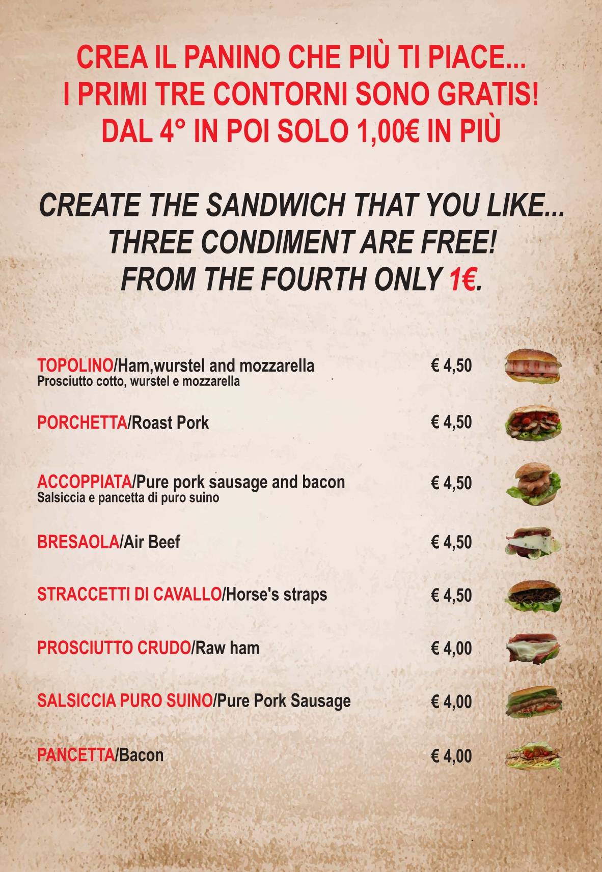 Menu di Stuzzichello Trapani 