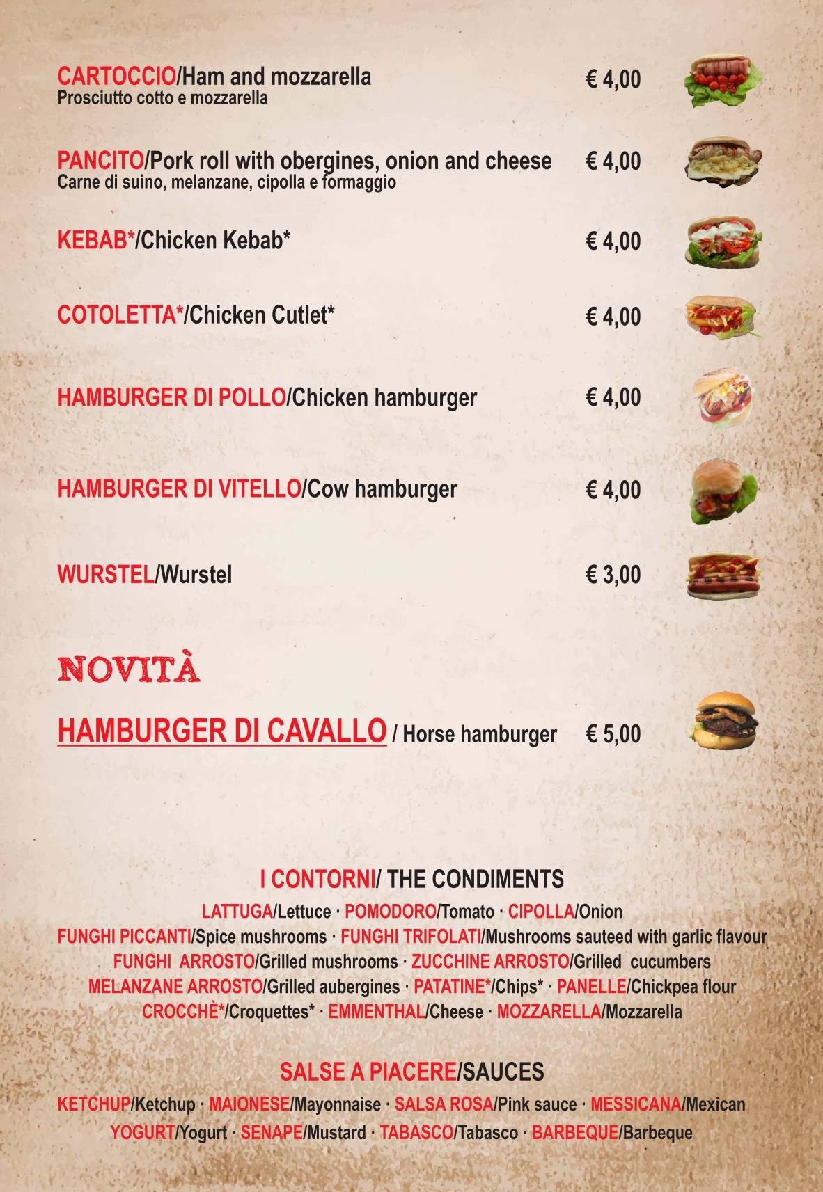 Menu di Stuzzichello Trapani 