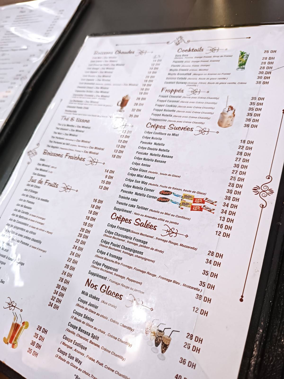 Menu de Sunway Café - Glacier