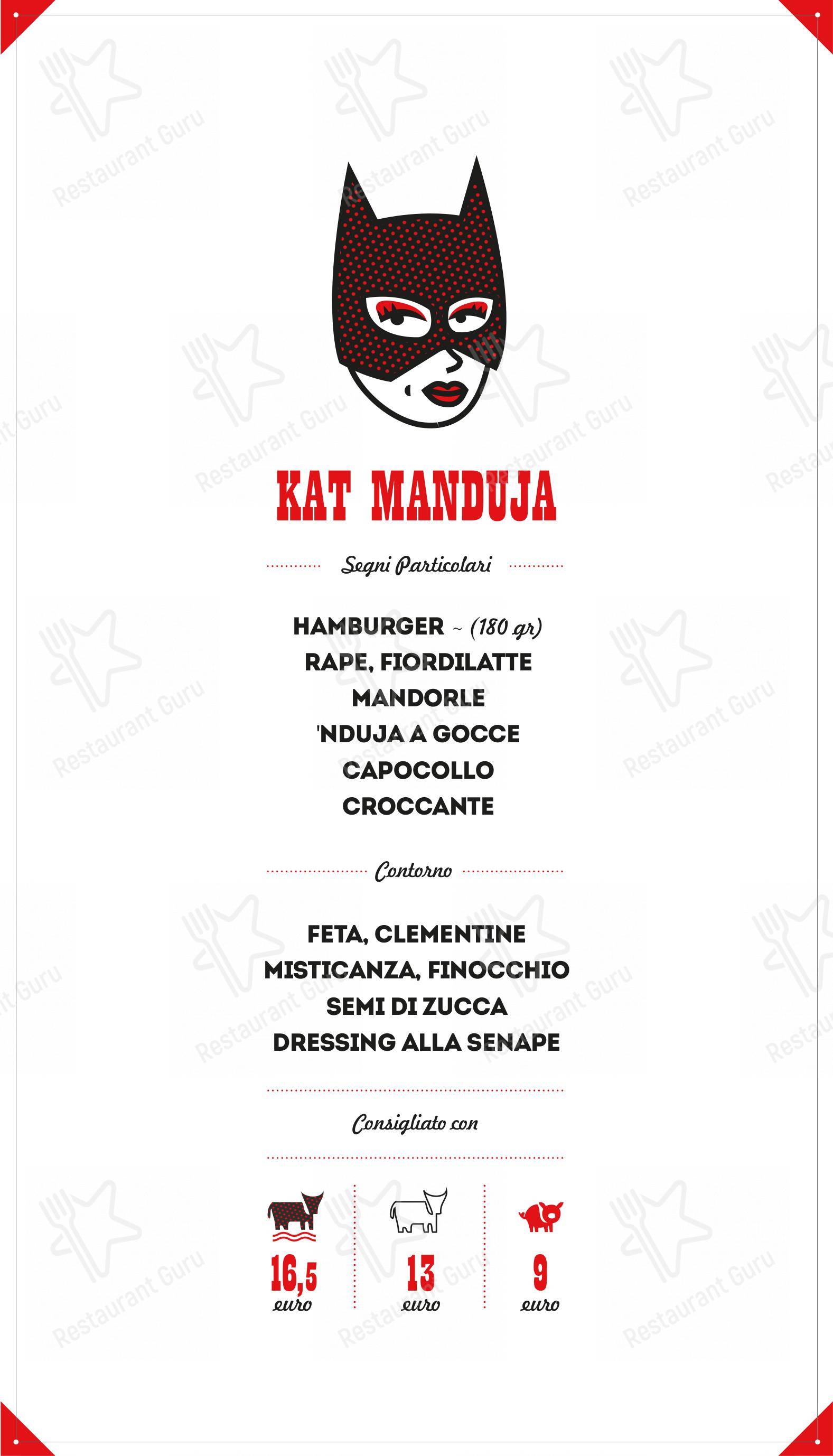 Menu bar per Supersantos Burger ristorante