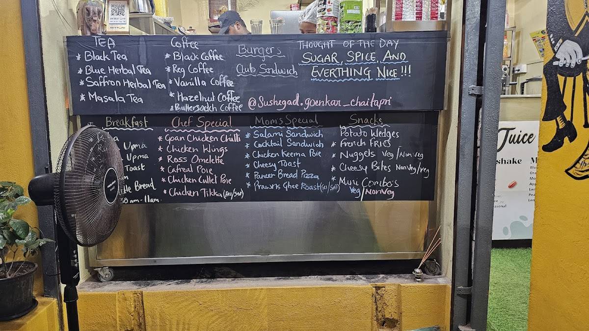 Sushegad Goenkar Chai Tapri menu