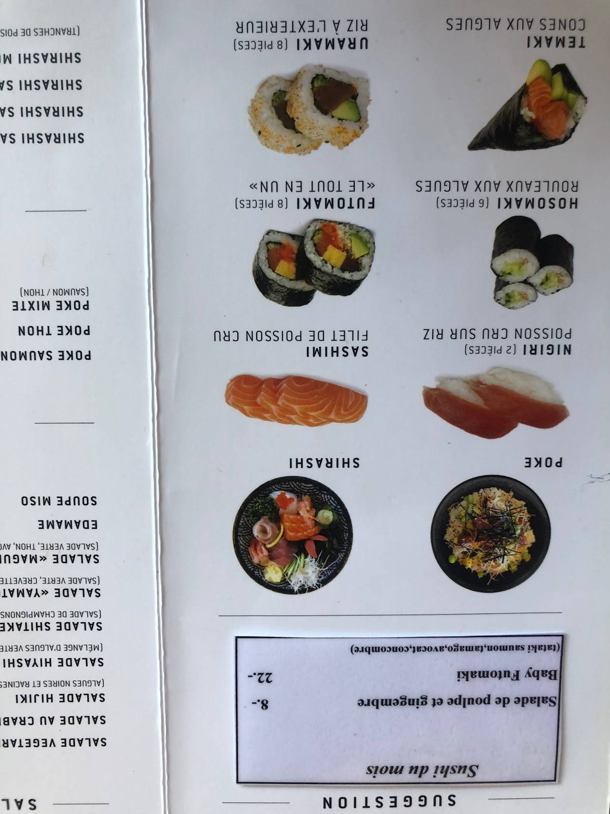 Menu di Sushi Misuji 