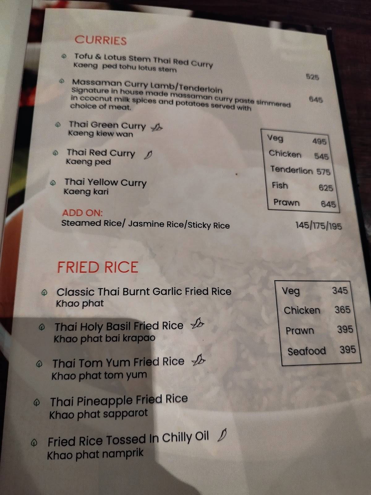 Sushi in a Box menu