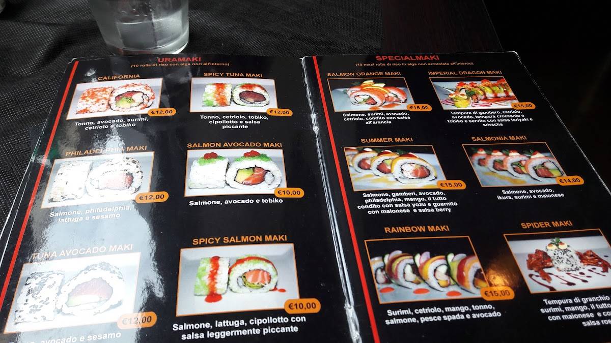 Menu di SushiLive 