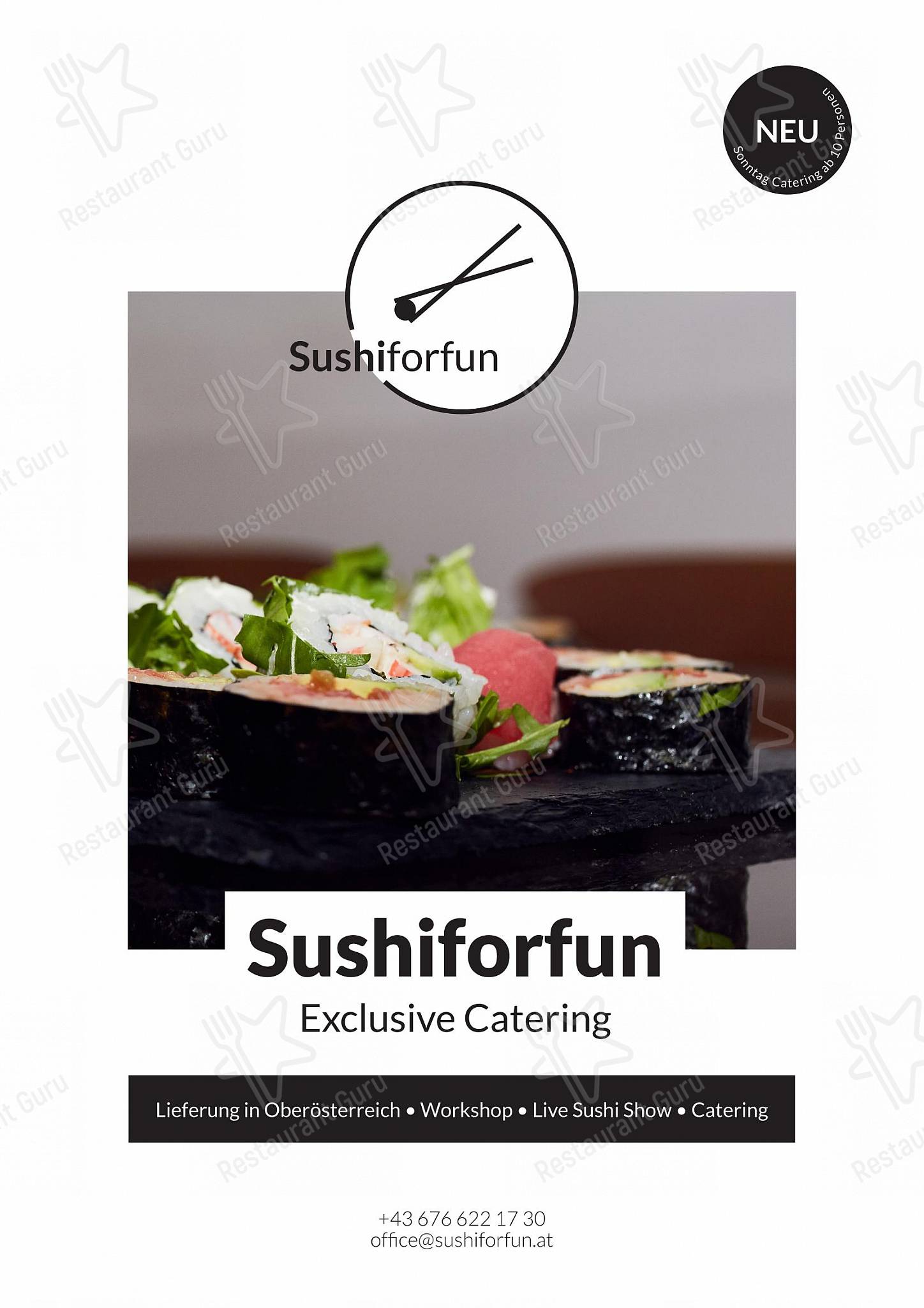 Menu de Sushiforfun