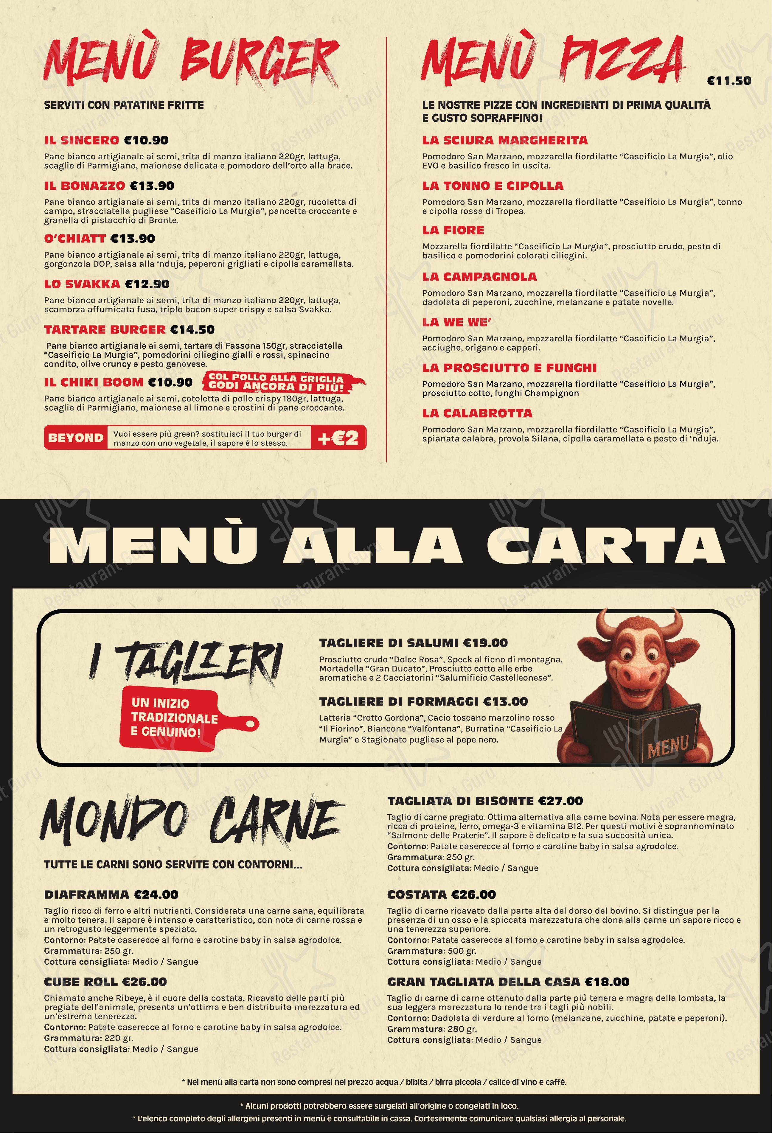 Menu di Svakka Muggiò - Menu