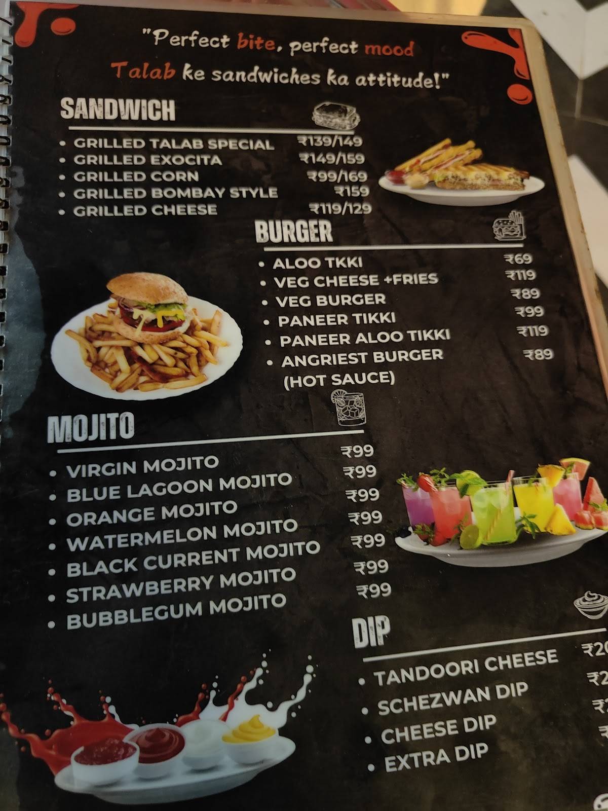 TALAB TEA menu