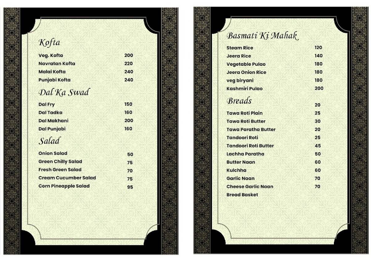 THE STORY CAFE & RESTAURANT menu