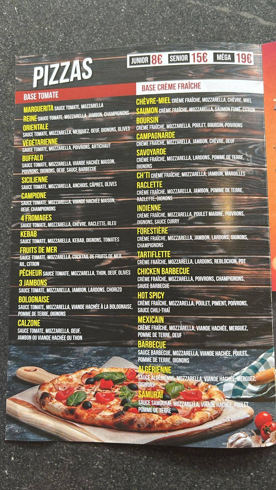 Menu de TIKI TAKA Lens