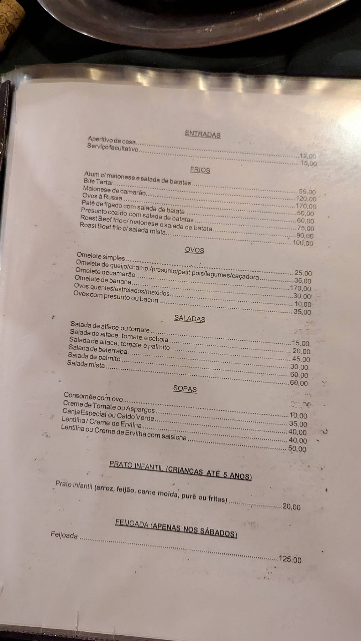 Taberna Alpina cardápio