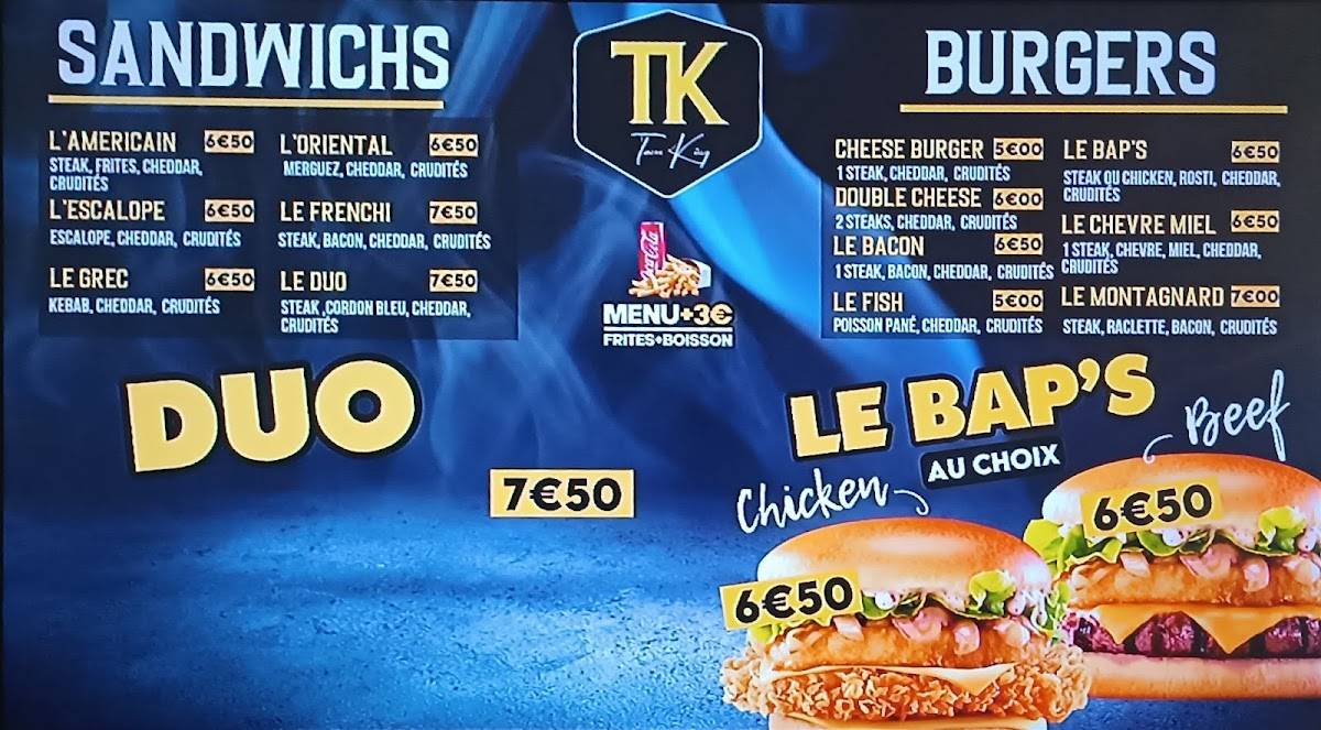 Menu de Tacos King - Rives
