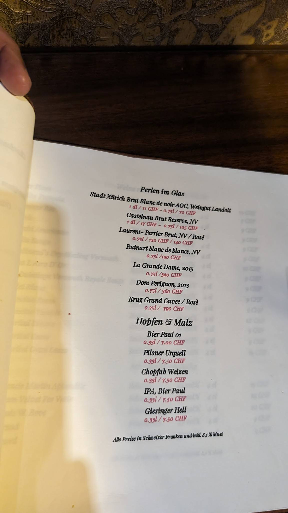 Menu di Tales Bar 