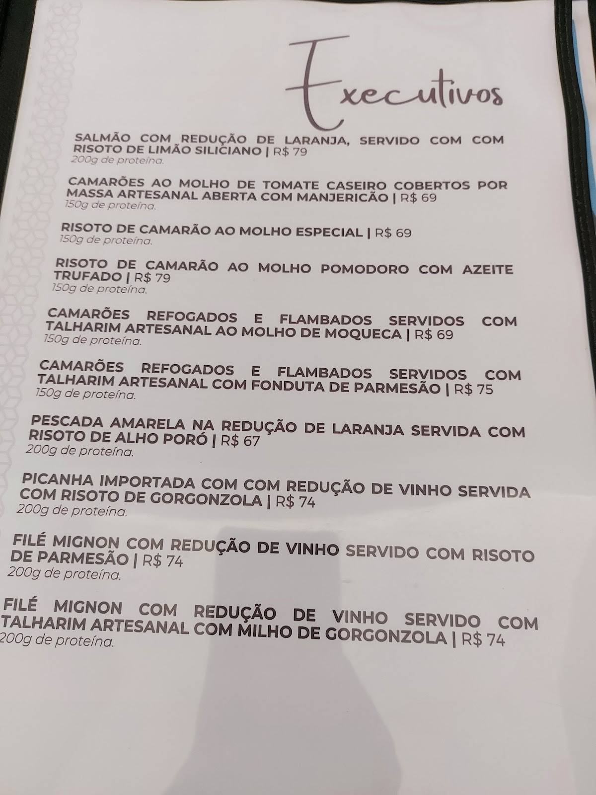 Tanino Gastronomia cardápio