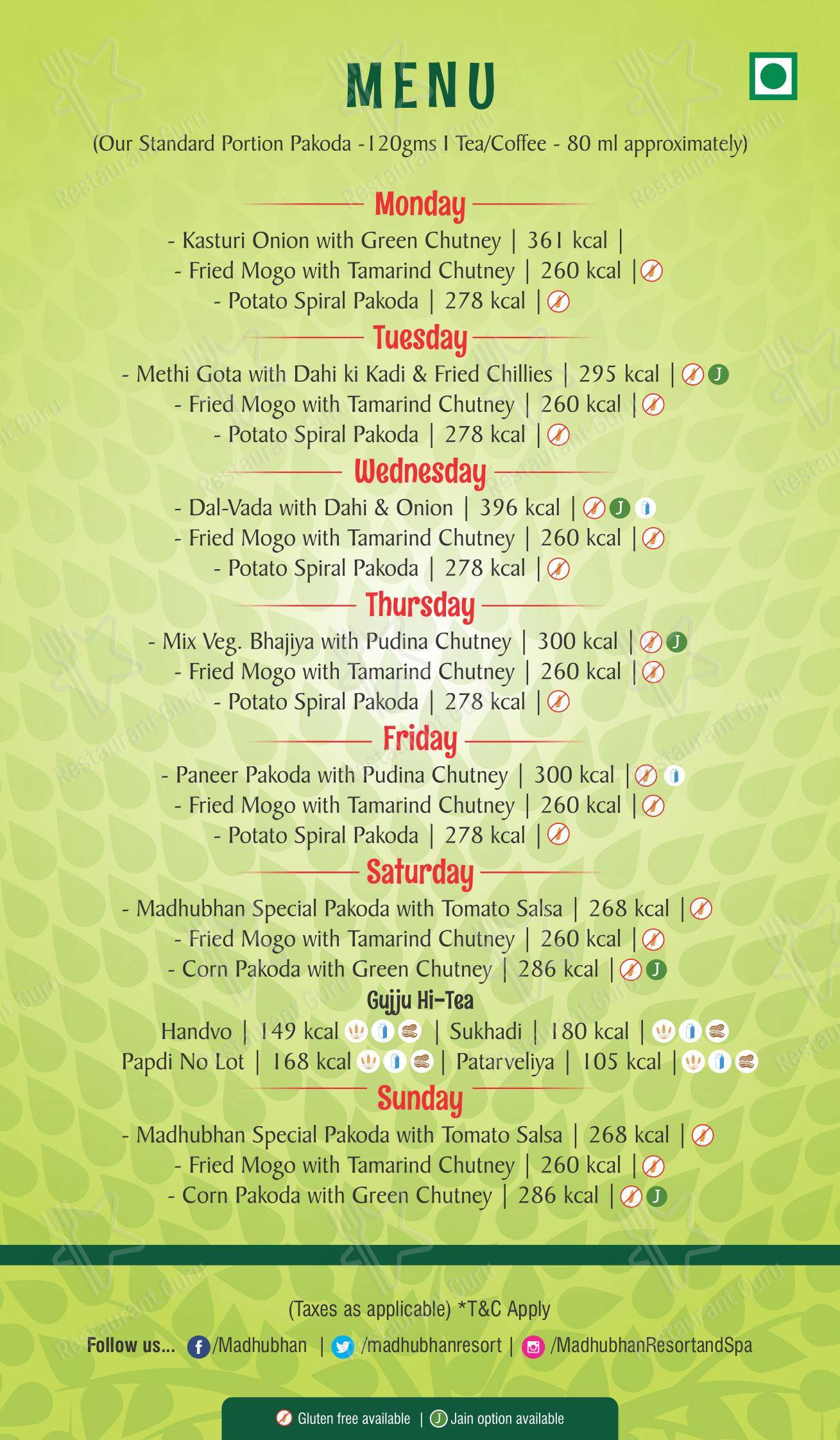 Tapas - The Mexican Bar - Menu