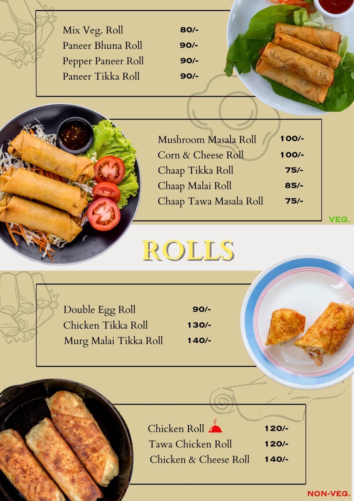 Taste Match Restaurant menu