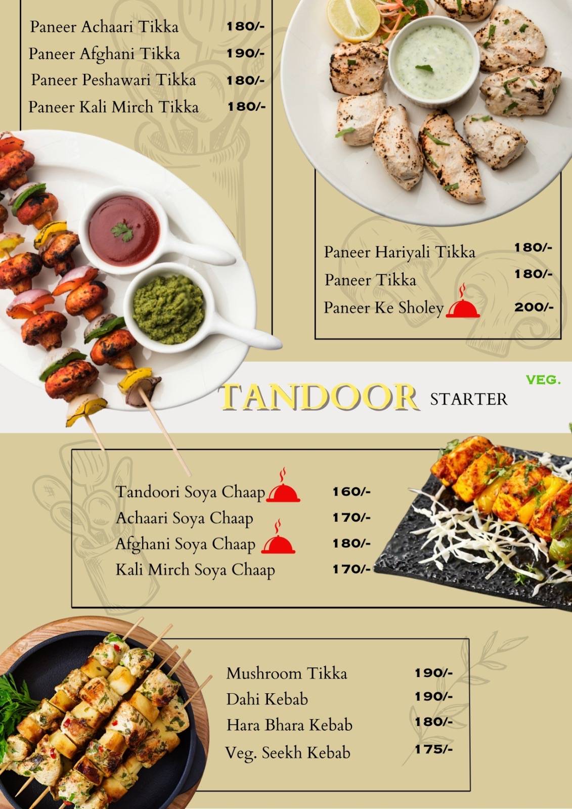 Taste Match Restaurant menu