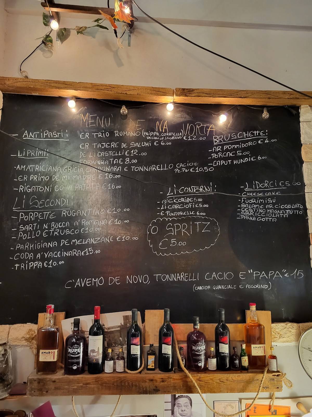 Menu di Taverna del Fuorisede 