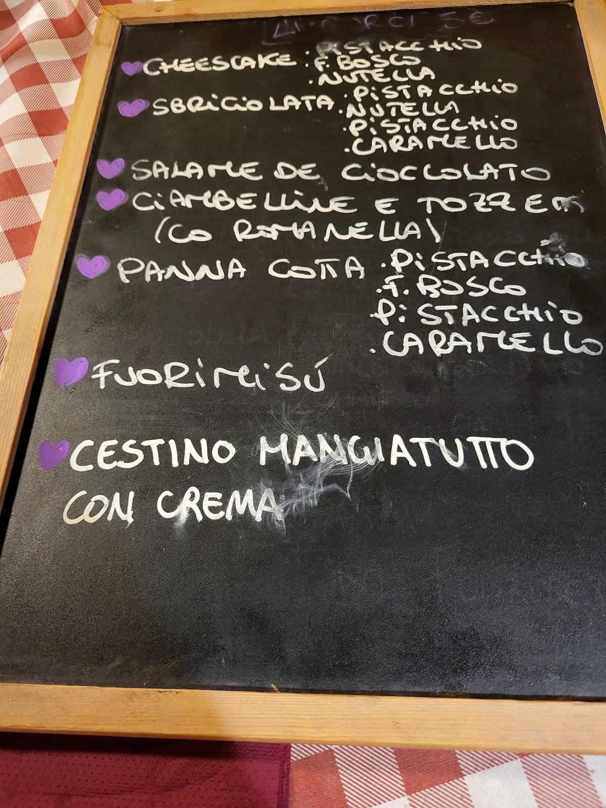 Menu di Taverna del Fuorisede 