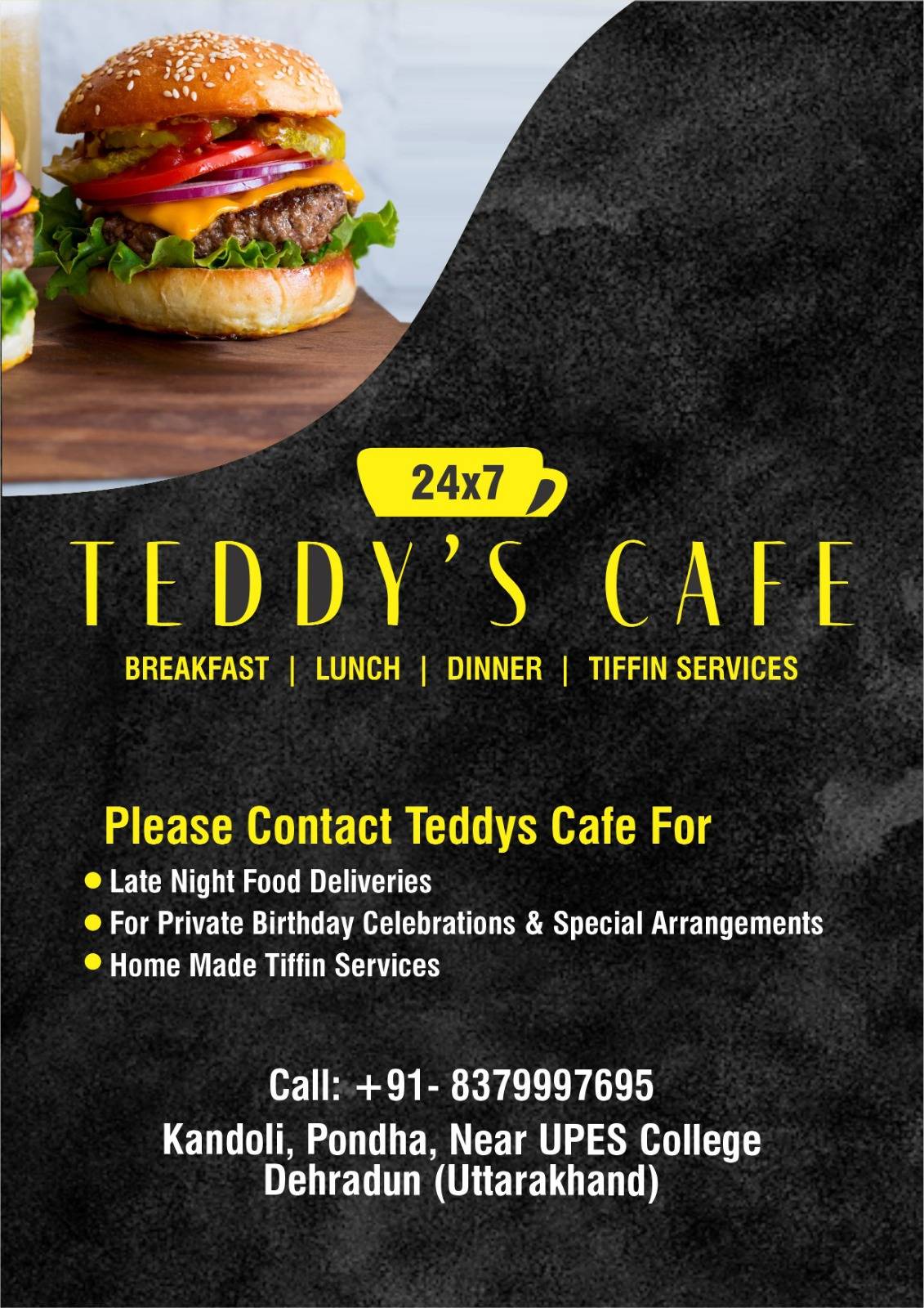 Teddy’s cafe menu