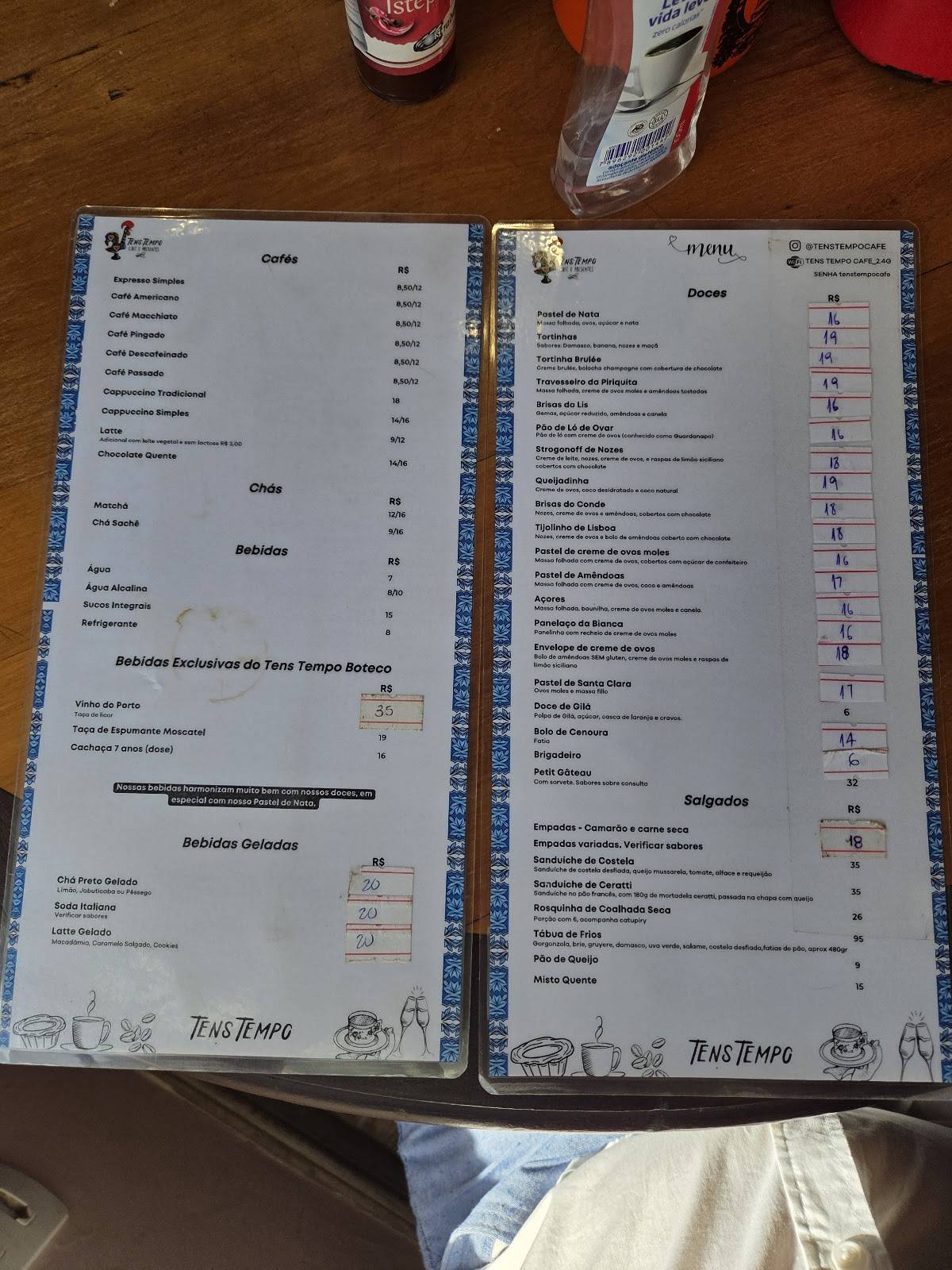 Tens Tempo Café cardápio