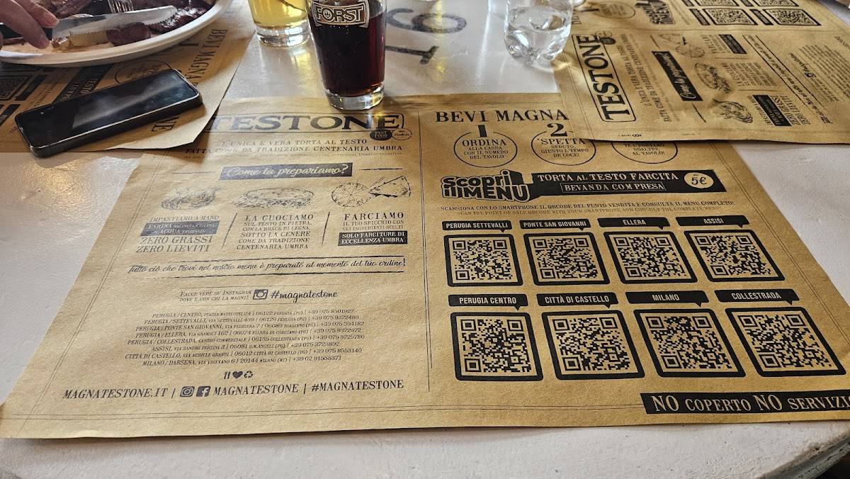 Menu di Testone - Città di Castello 