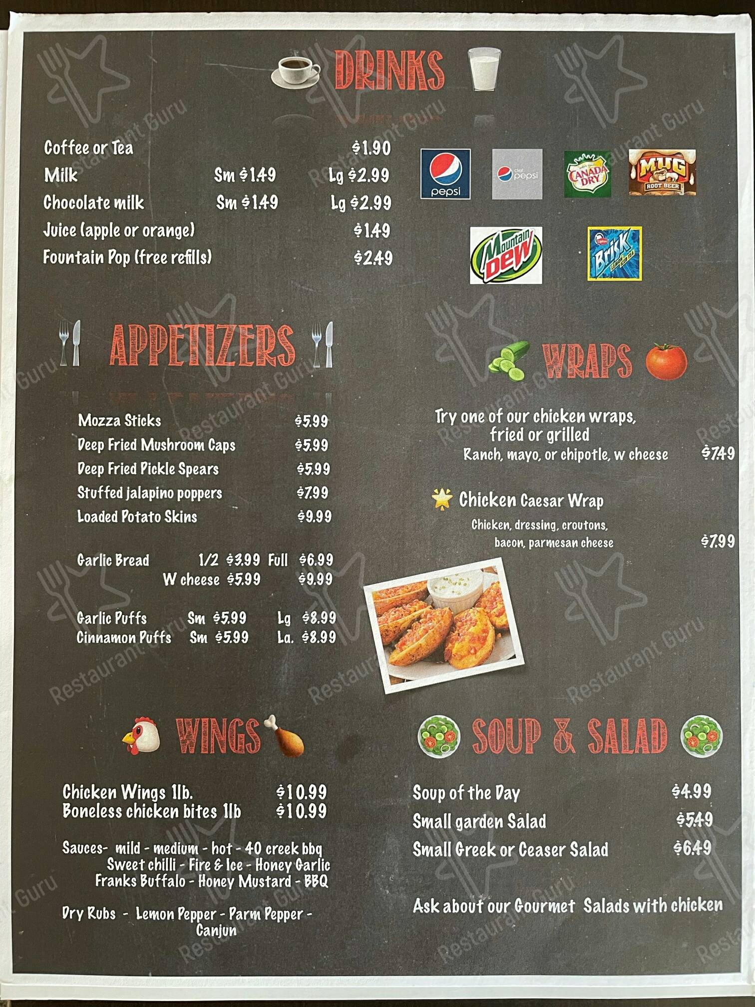 Menu at Thamesville Fast & Fresh Deli & Poutinery & Pizzeria, Thamesville
