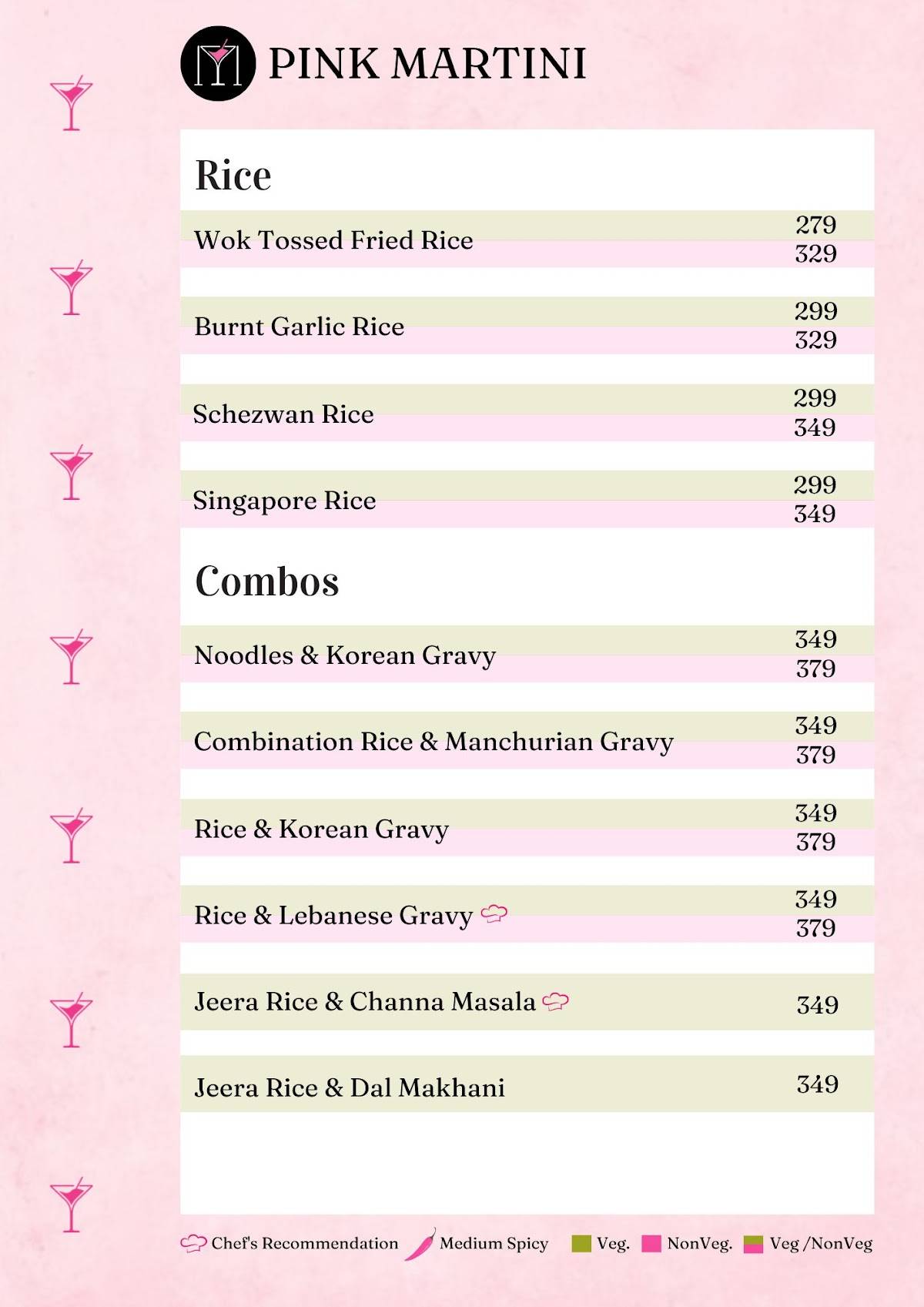 PINK MARTINI By Punjab Mail menu