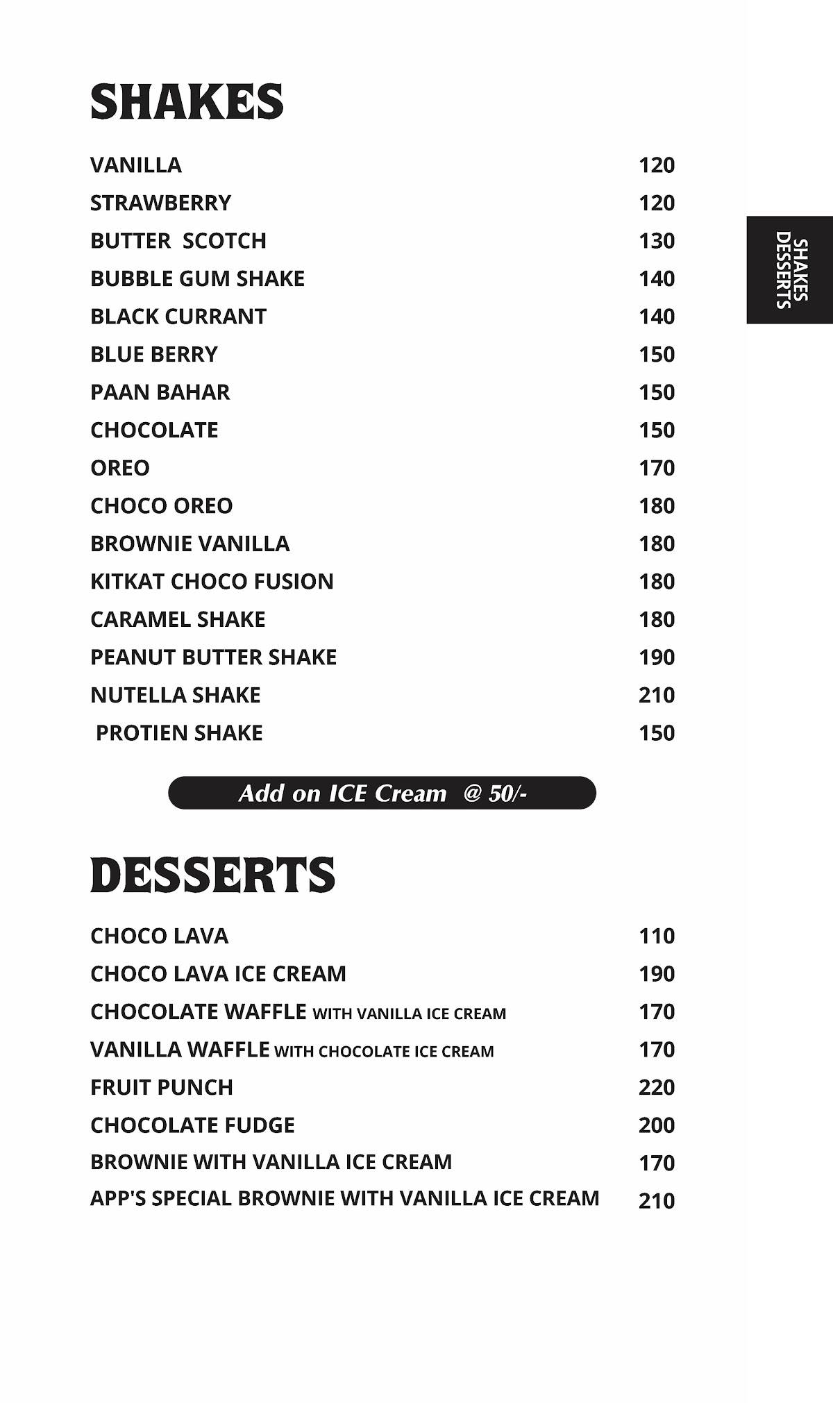 The Appetiter Best Restaurant In Moga/Veg And Non Veg Restaurant In Moga/Coffee Shop In Moga/Fast Food Restaurant In Moga menu
